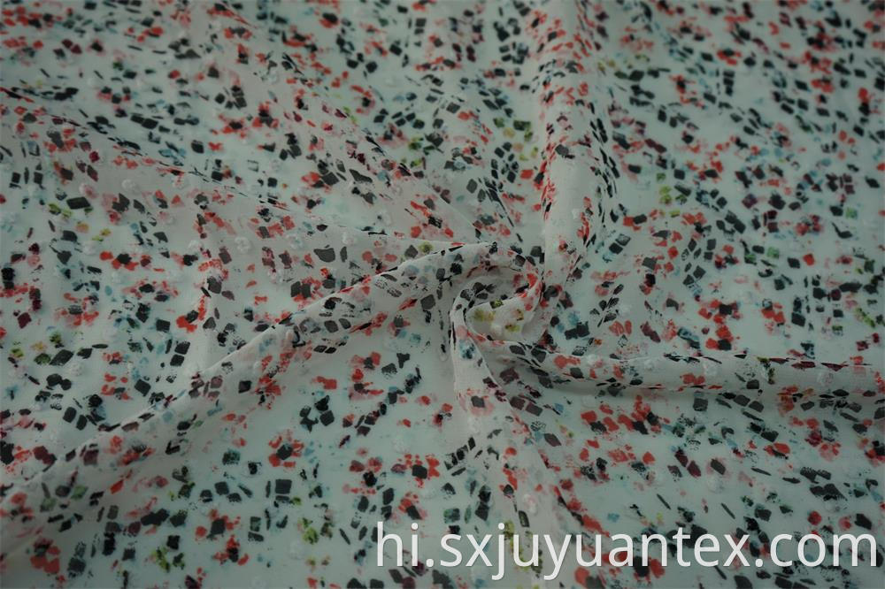 Swiss Dot Clip Jacquard Fabric